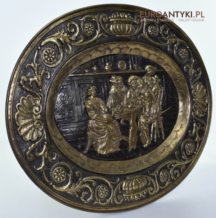 antyczny talerz tłoczony antyczny talerz tłoczony